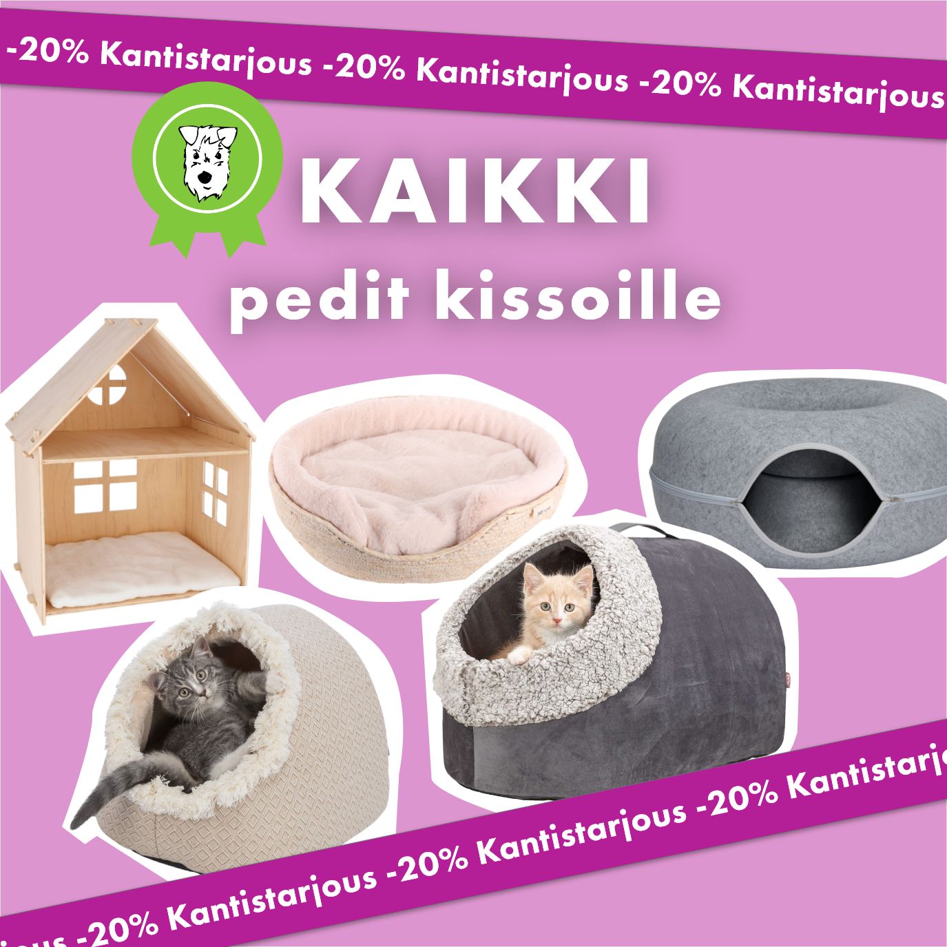 Kantistarjous: kaikki pedit kissoille -20% 19.10. asti