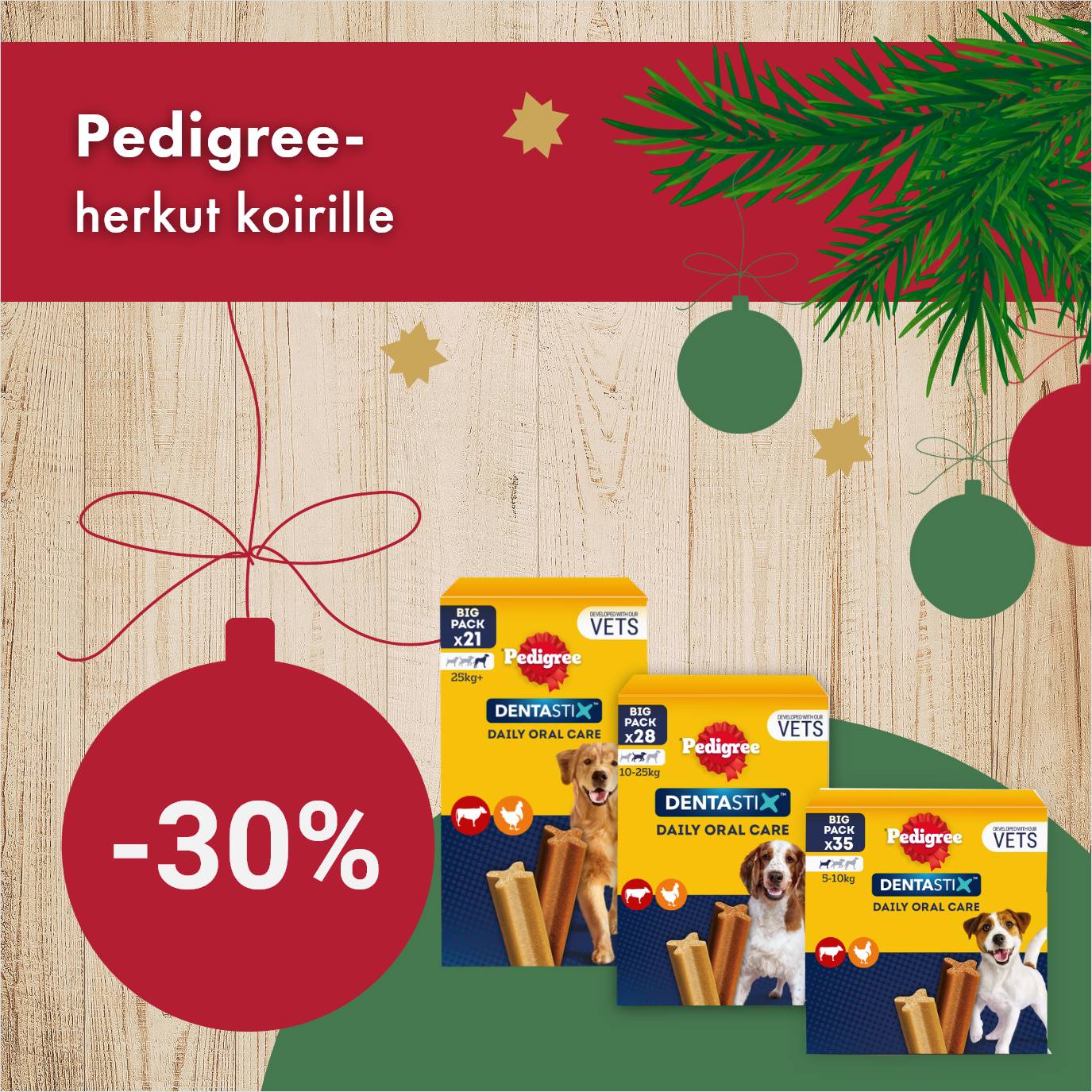 Pedigree-hammasherkut -30% 30.11. asti