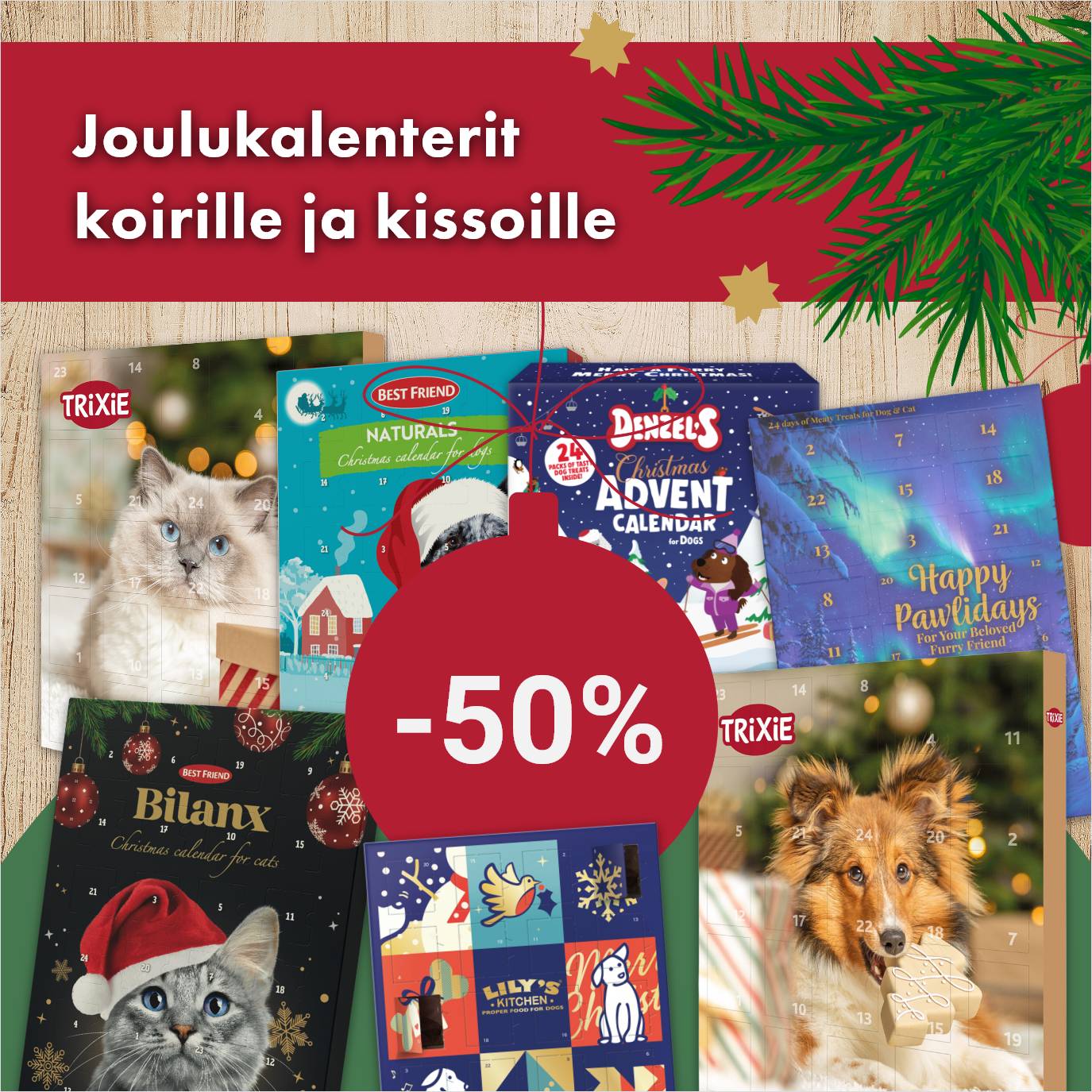 Lemmikin joulukalenteri -50% 25.12. asti