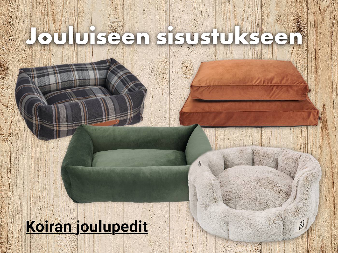 Jouluiset pedit koiralle