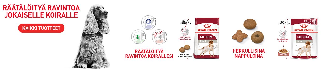 Räätälöityä ravintoa koirallesi