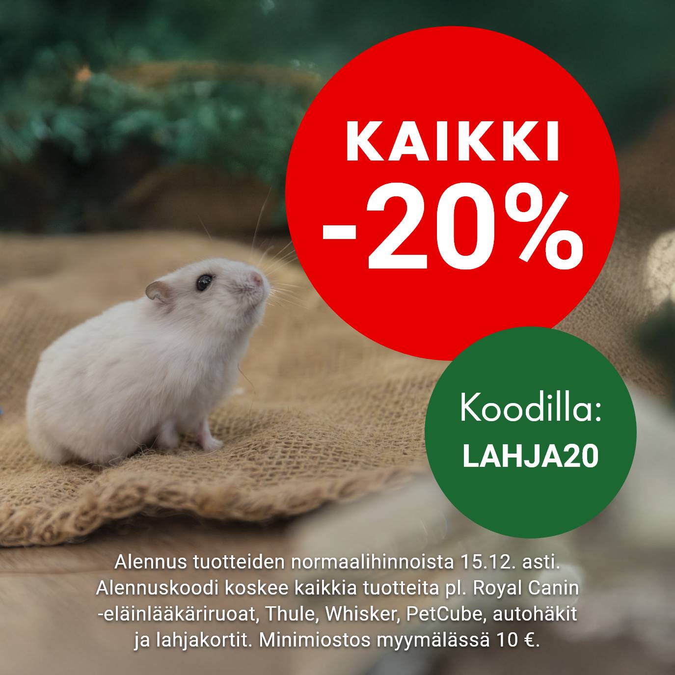 Kaikki -20% koodilla LAHJA20 15.12. asti