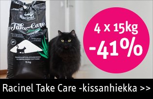 Racinel Take Care -kissanhiekkatarjous jopa -41%