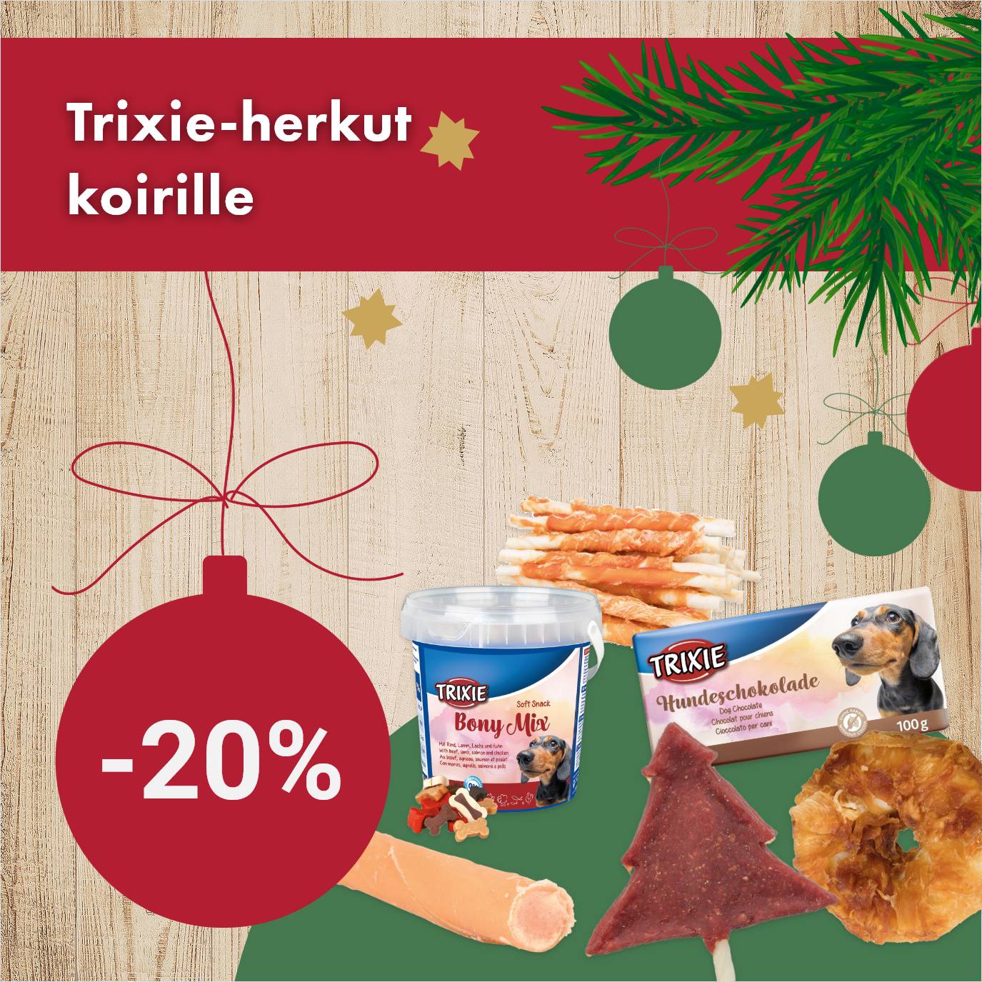 Trixie-herkut koiralle -20% 31.12.asti 