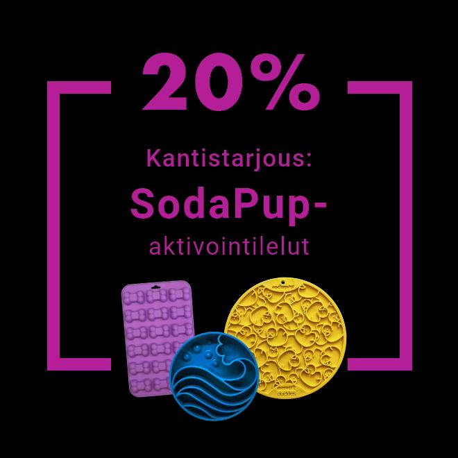 Kantistarjous: -20% SodaPup-aktivointilelut