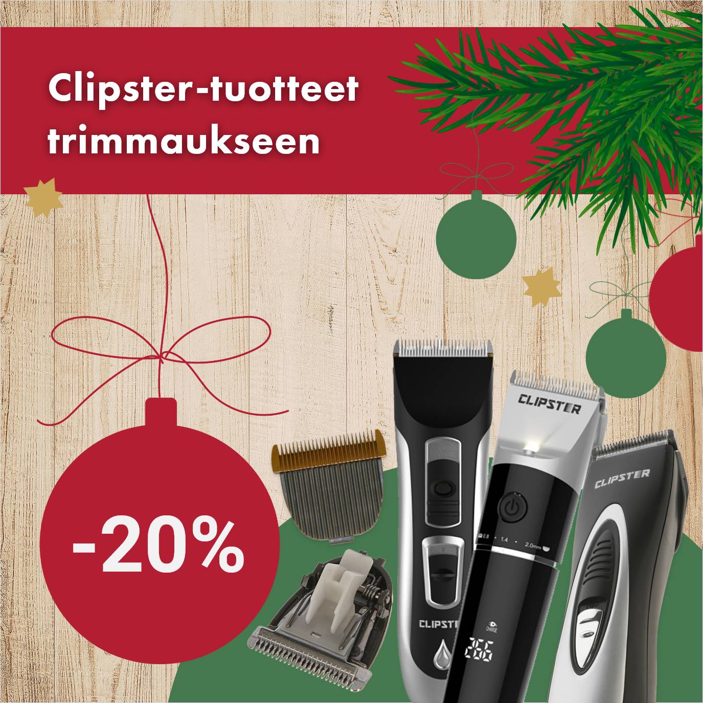 Clipster-trimmauskoneet ja -ter&auml;t -20% 31.12. asti