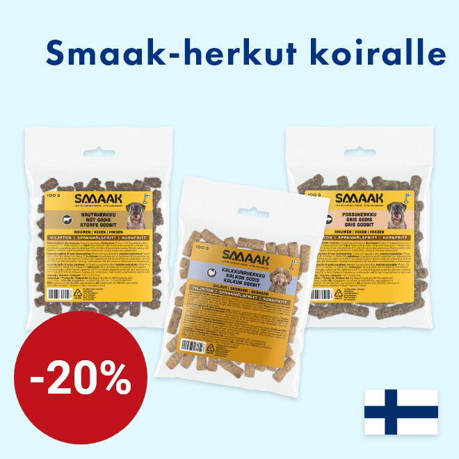 Smaak-herkut koiralle -20% 31.12. asti