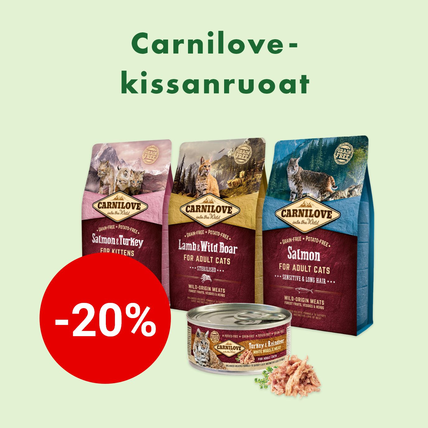 -20% Carnilove-kissanruoat