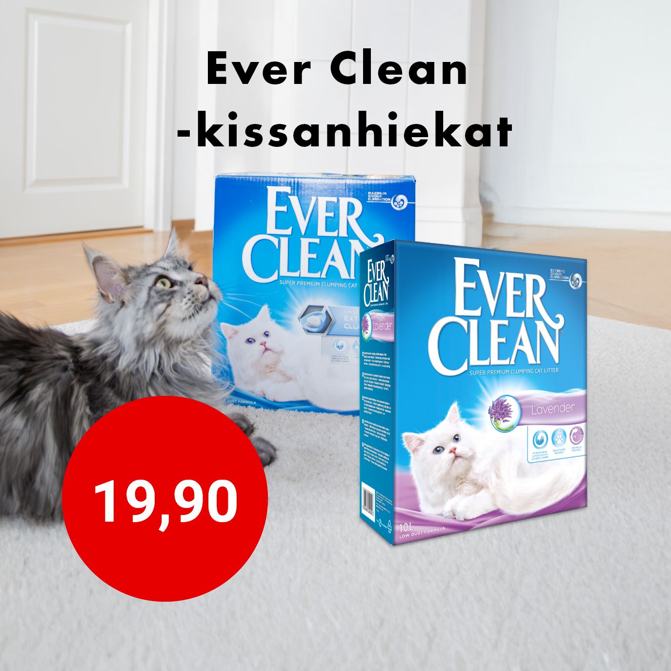 Ever Clean 10L -kissanhiekat 19,90 €