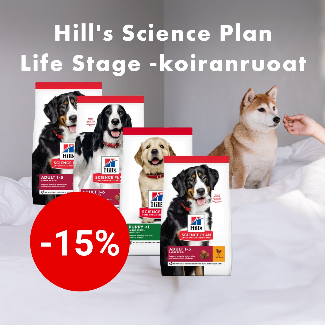 -15% Erä Hills SP -koiranruokia