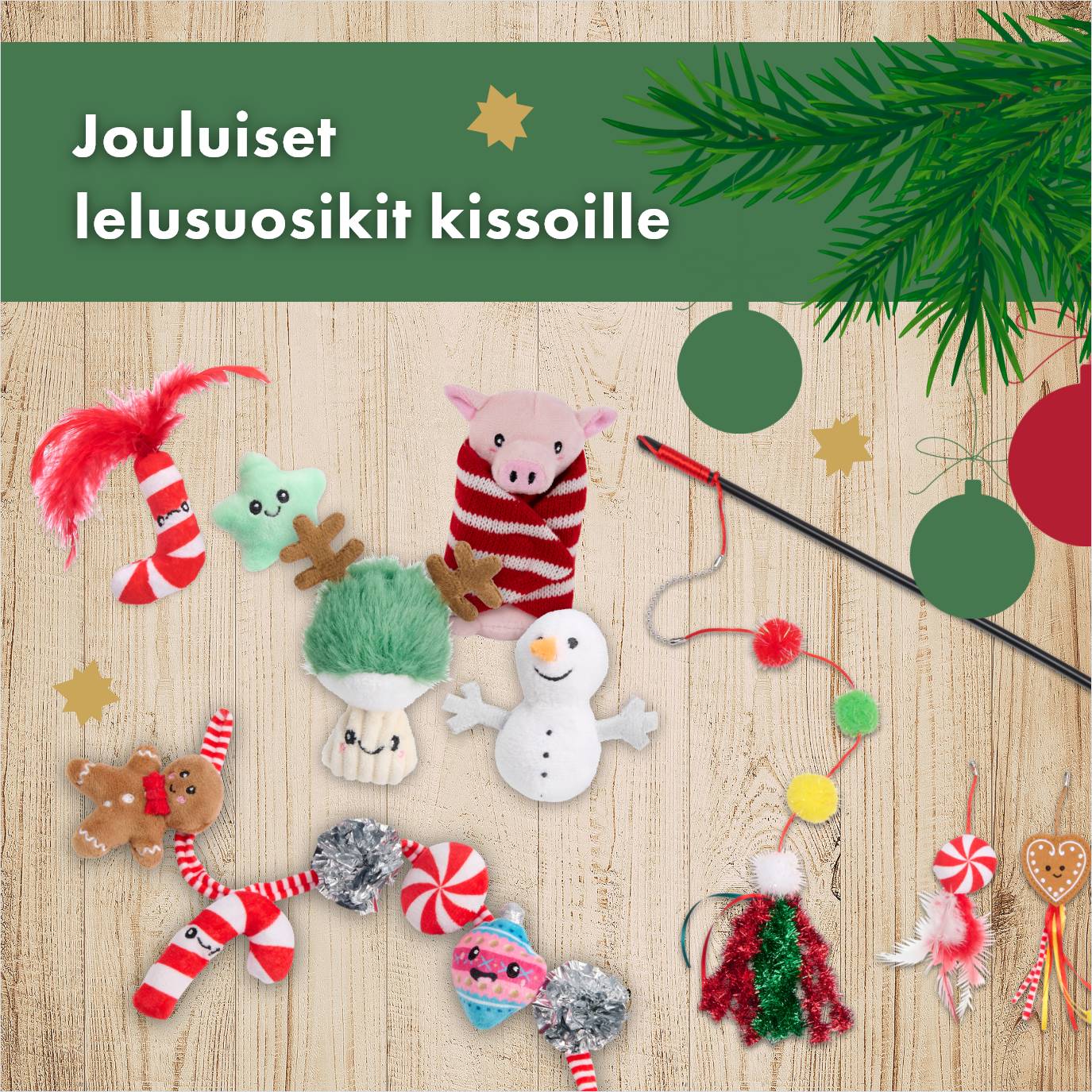 Jouluiset lelusuosikit kissalle