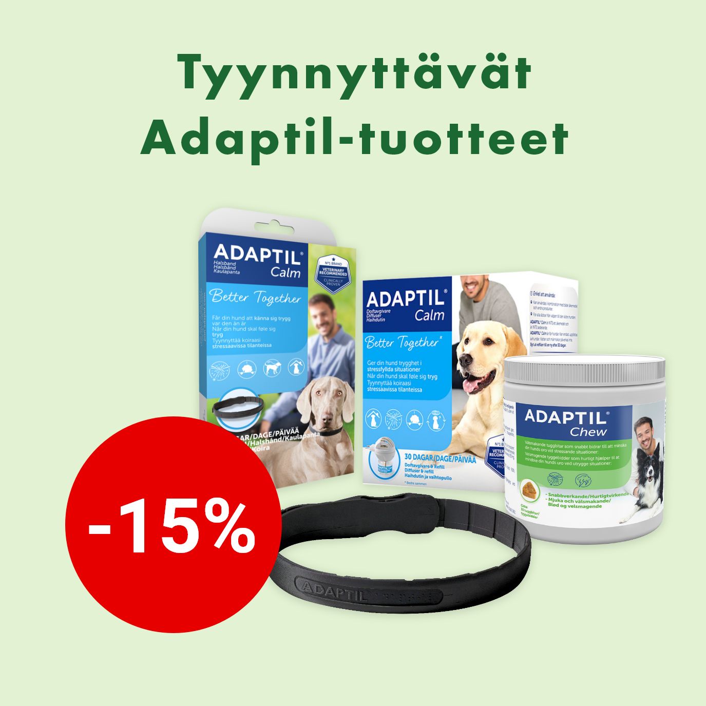 -15% Adaptil-tuotteet
