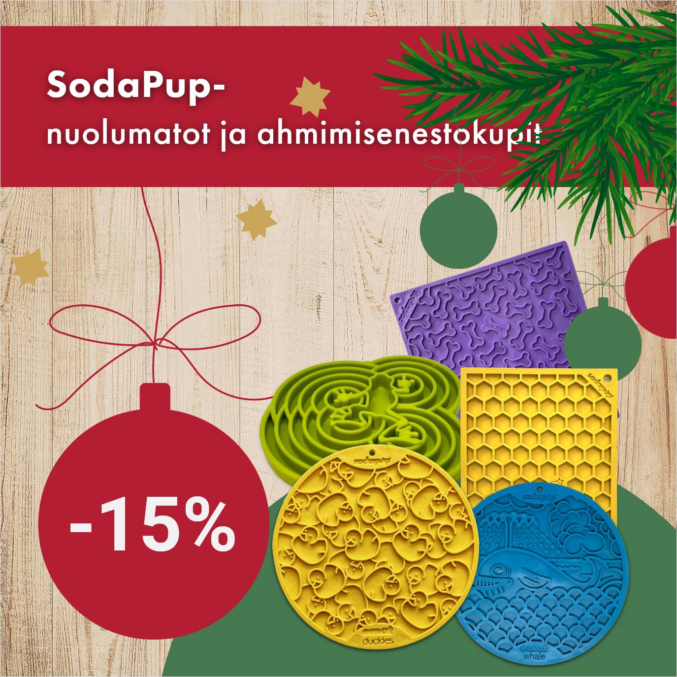 Sodapup aktivointikupit ja nuolumatot -15% 15.12. asti