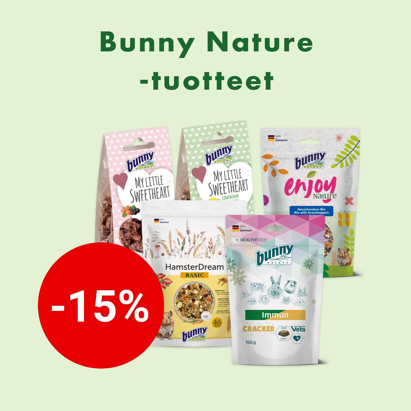 Bunny Nature -tuotteet -15% 31.3. asti