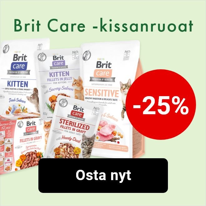 -25% Brit Care -kissanruoat