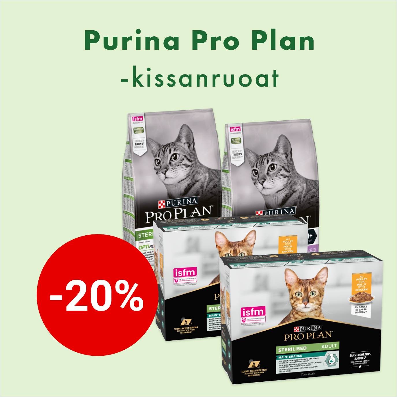 Purina Pro Plan -kissanruoat -20% 31.1. asti