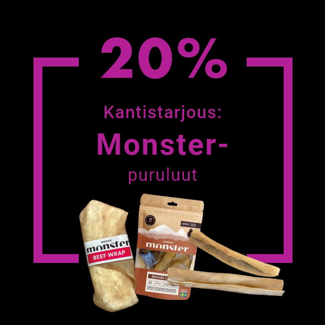 Kantistarjous: -20% Monster-puruluut