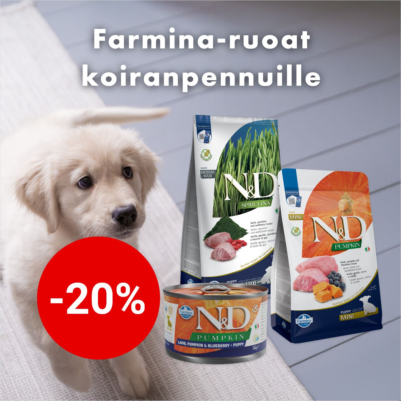 Farmina puppy penturuoat -20% 31.3. asti