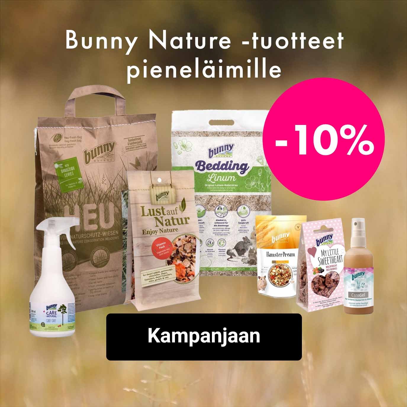 Bunny Nature tuotteet pieneläimille -10%