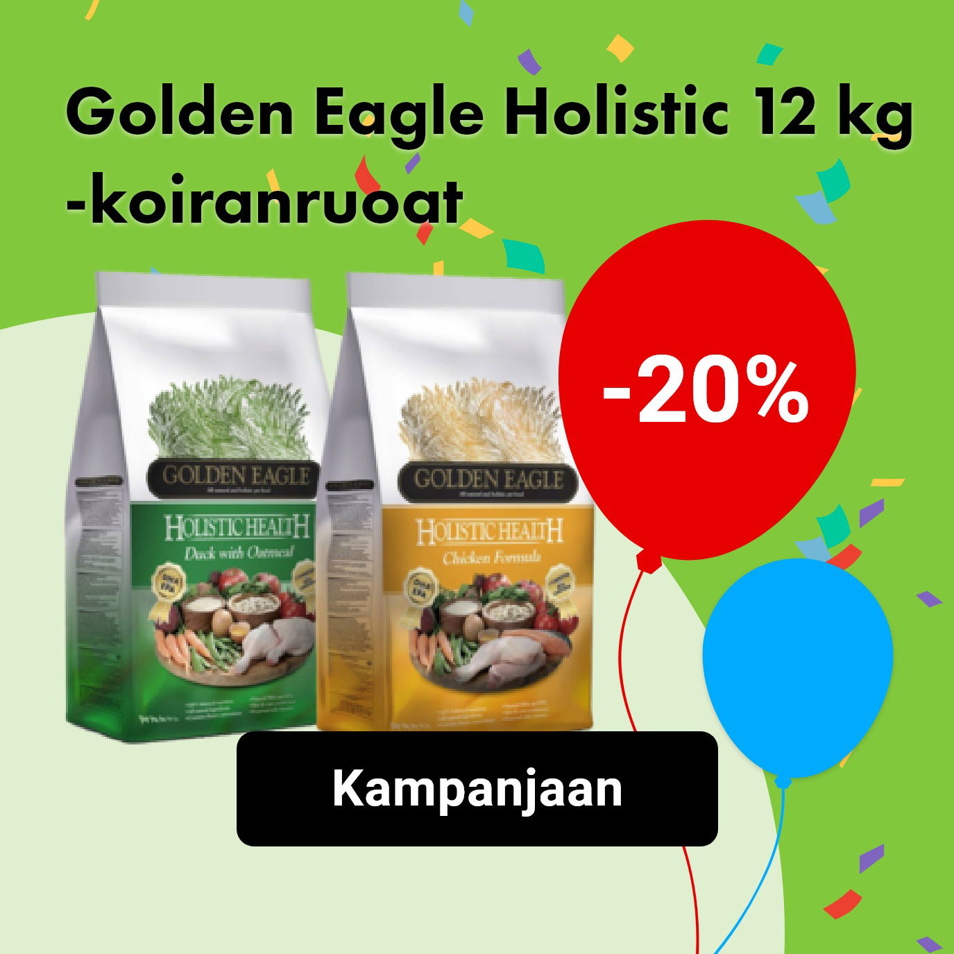 -20% Golden Eagle Holistic 12 kg -kuivaruoat