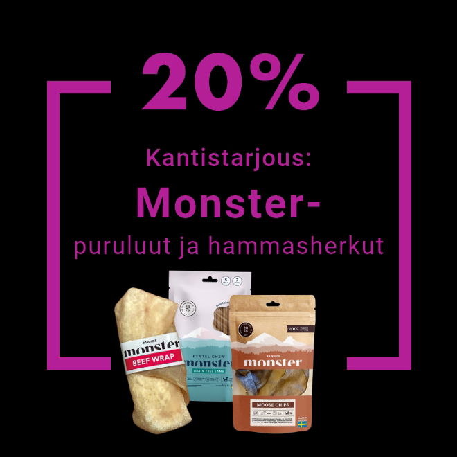 Kantistarjous: Monster hammasherkut ja puruluut -20%