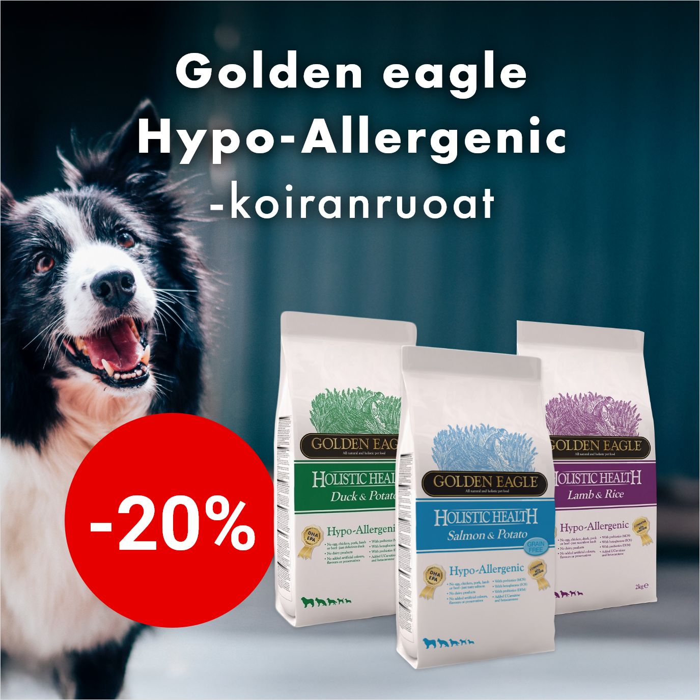 Golden Eagle Hypo-Allergenic -koiranruoat -20% 15.2. asti