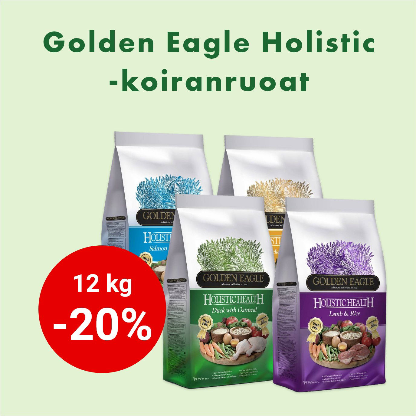 -20% Golden Eagle Holistic -koiranruoat 12 kg