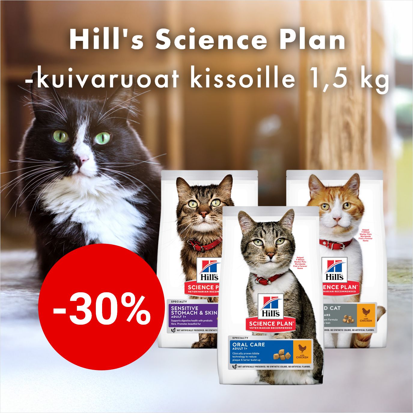 -30% Hills Science Plan -kissanruoat 1,5 kg