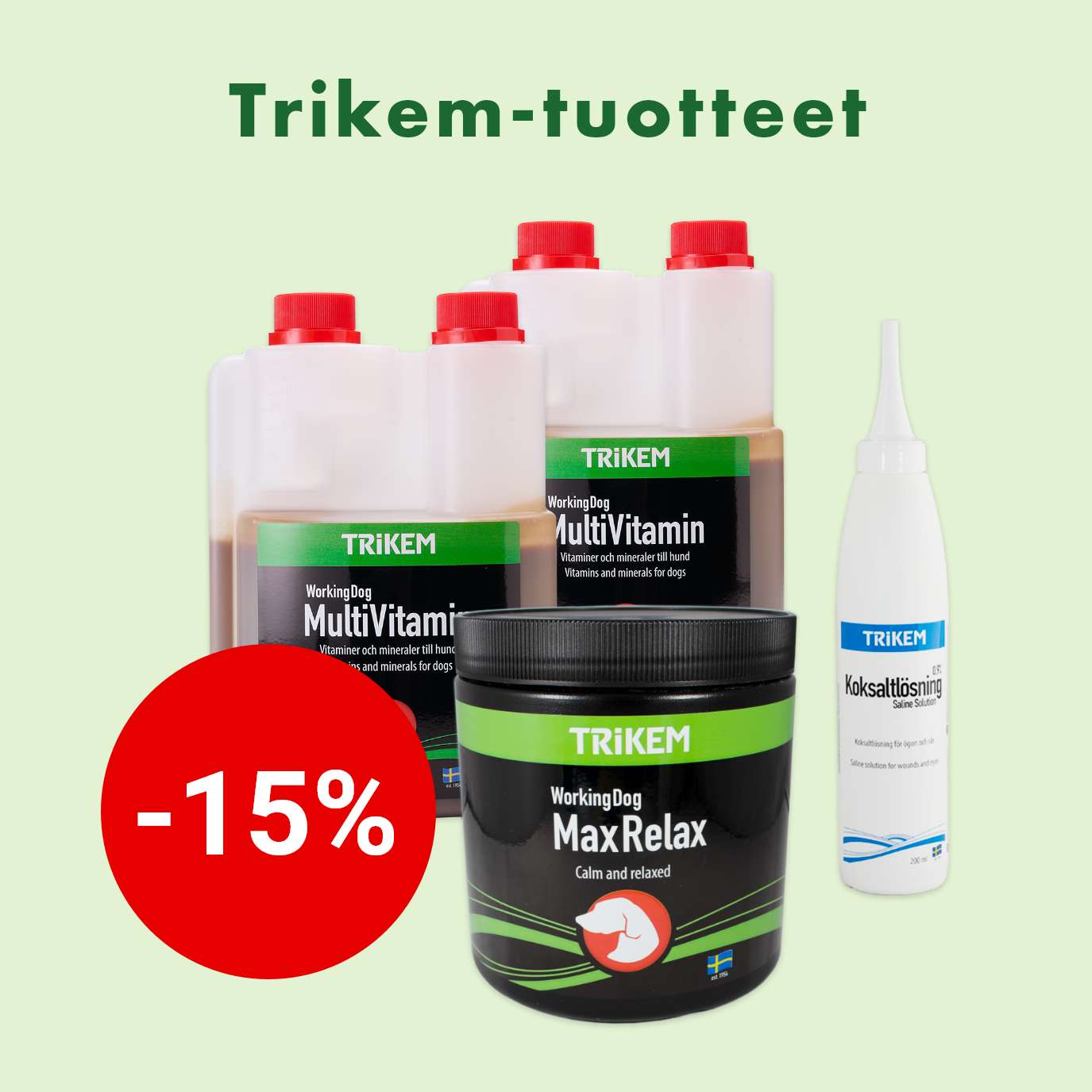 Trikem-ravintolisät -15% 31.10.2025 saakka.