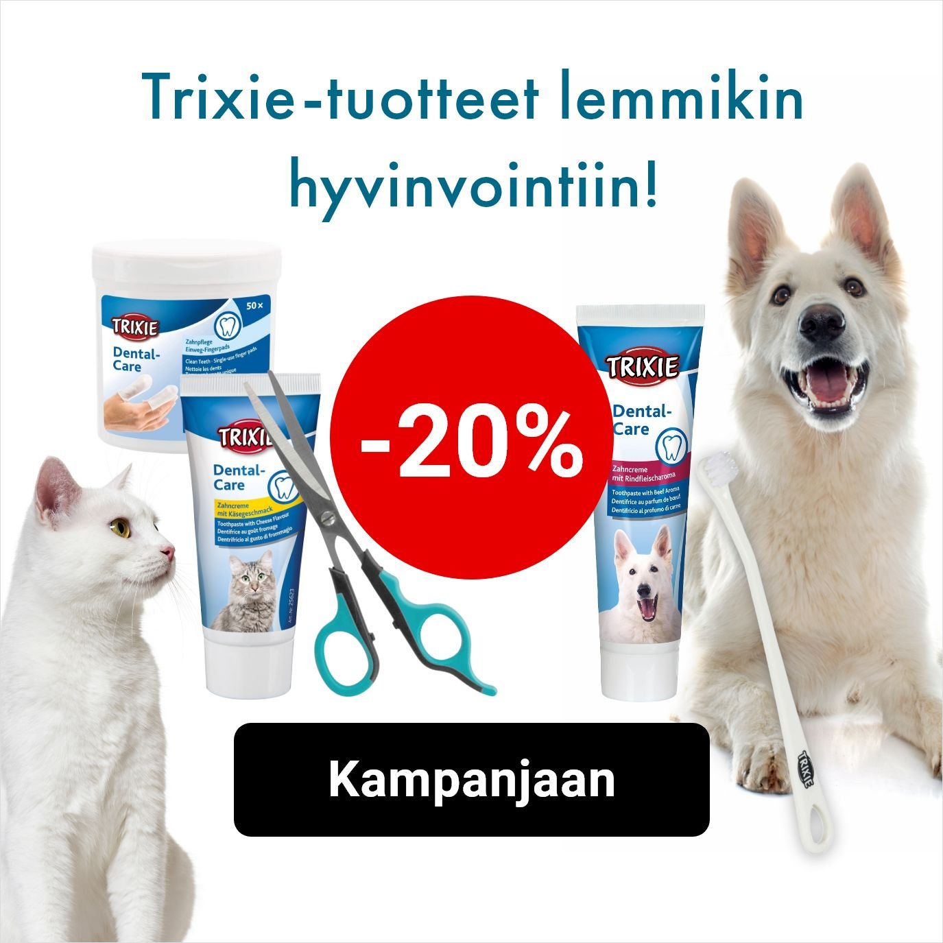 -20% Erä Trixie-tuotteita koiran ja kissan hyvinvointiin