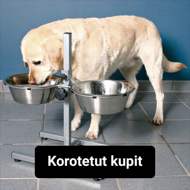 Korotetut ruokakupit