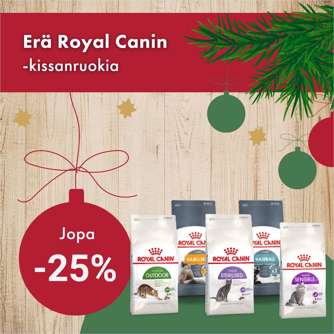 Royal Canin FHN ja care kissanruoat jopa -25% 31.12. asti.
