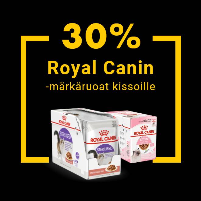 Royal Canin -kissan märkäruoat -30% 1.12. asti.