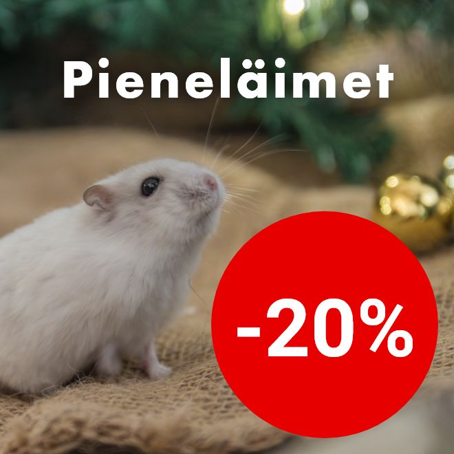 Kaikki pieneläimille -20% koodilla LAHJA20 15.12.asti