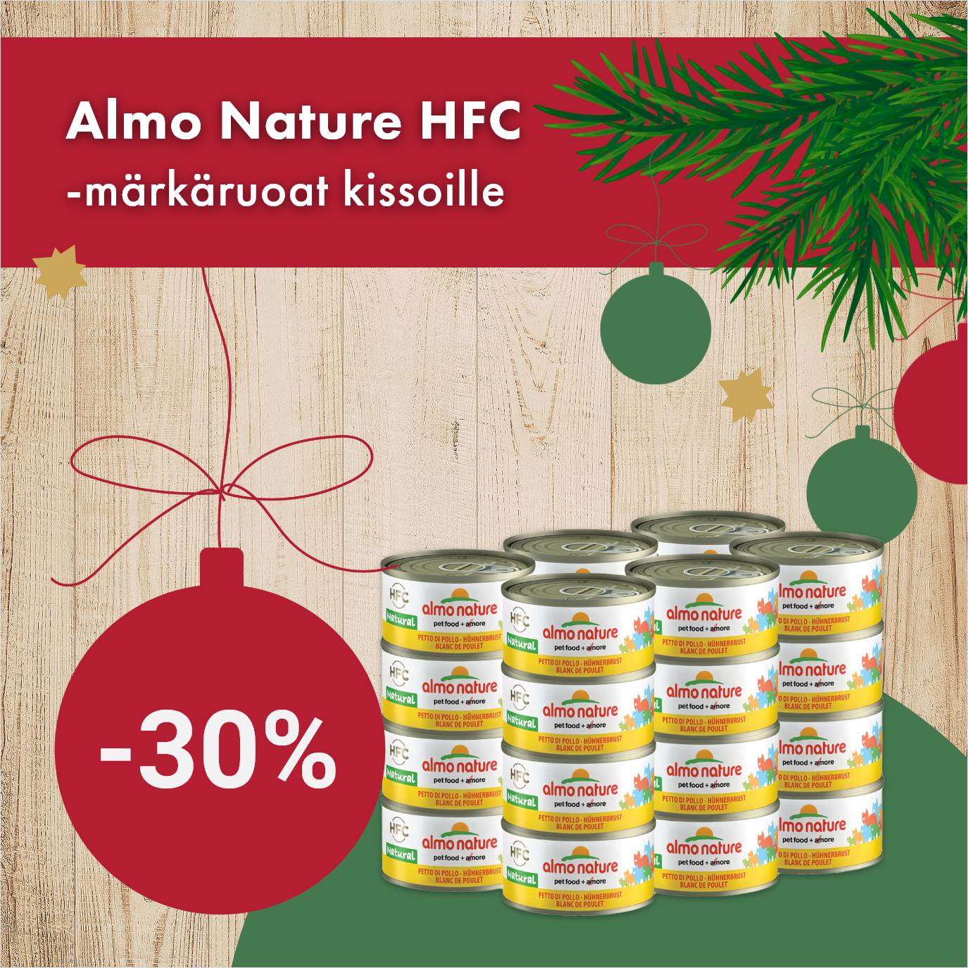 -30% Almo Nature HFC 70g -kissan märkäruoat