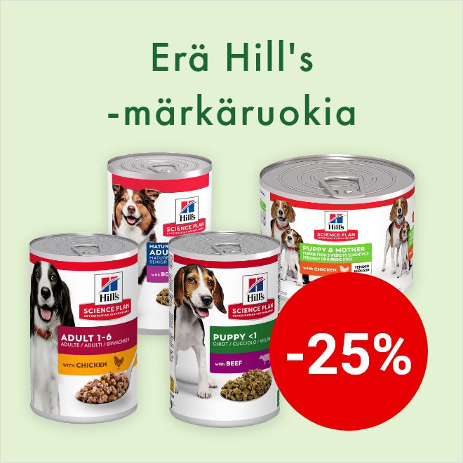 -25% Hills SP -märkäruoat koirille ja kissoille