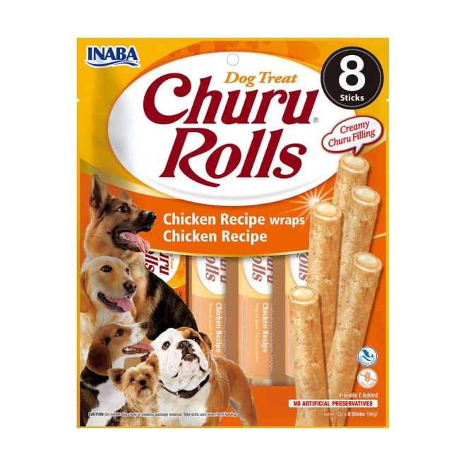 Churu Rolls koiran herkut, kana 8 kpl