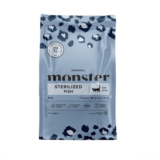 Monster Cat Original Sterilized, kala (2 kg)