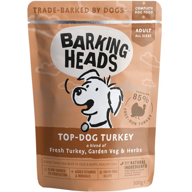 Barking Heads Top Dog Turkey wet 300g