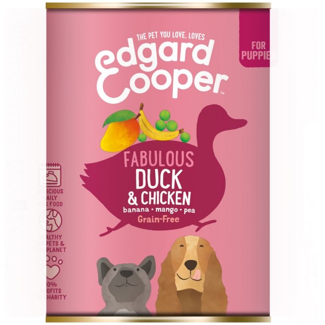 Edgard & Cooper Puppy Grain Free, ankka & kana (400 g)