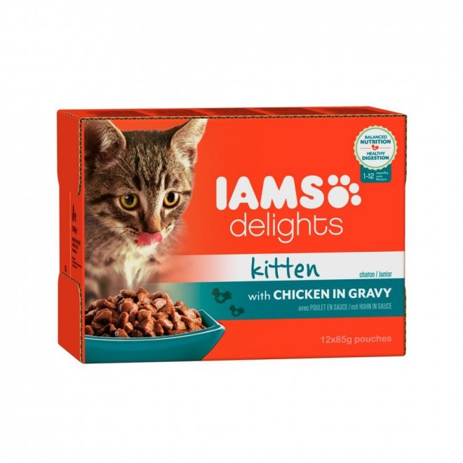 IAMS Delights Gravy Kitten Multibox 12 x 85 g