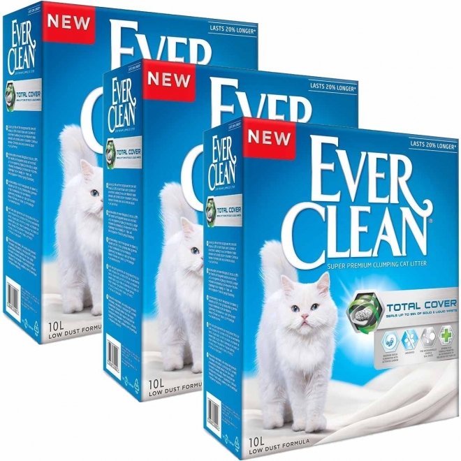 Kissanhiekka Ever Clean Total Cover, 3x 10 l