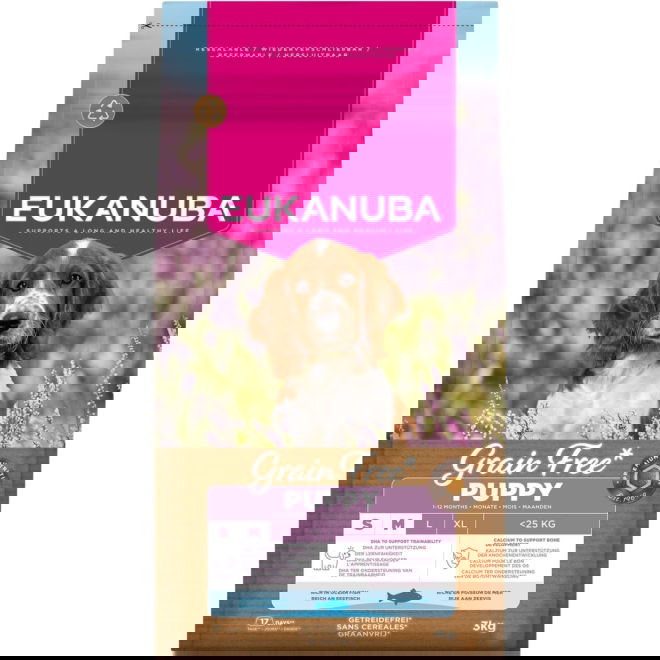 Eukanuba Grain Free Puppy Small & Medium Breed Ocean Fish (3 kg)