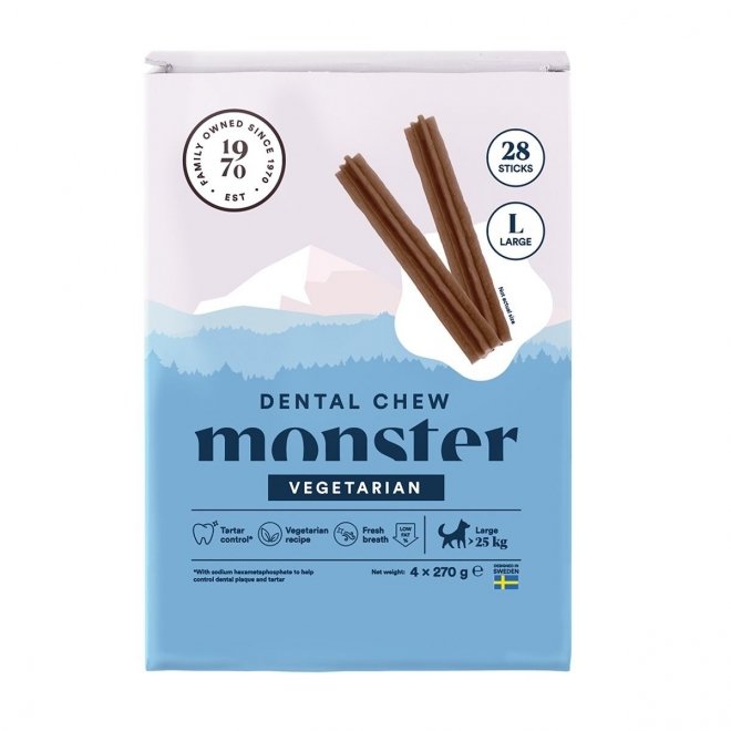 Monster Dog Dental Chew Vegetarian Large (28 kpl)
