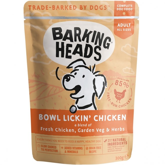 Barking Heads Bowl Lickin Chicken wet 300g