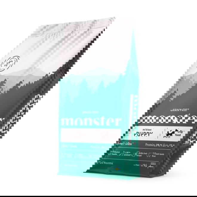 Monster Puppy S/M Grain Free Lammas & Ankka (12 kg)