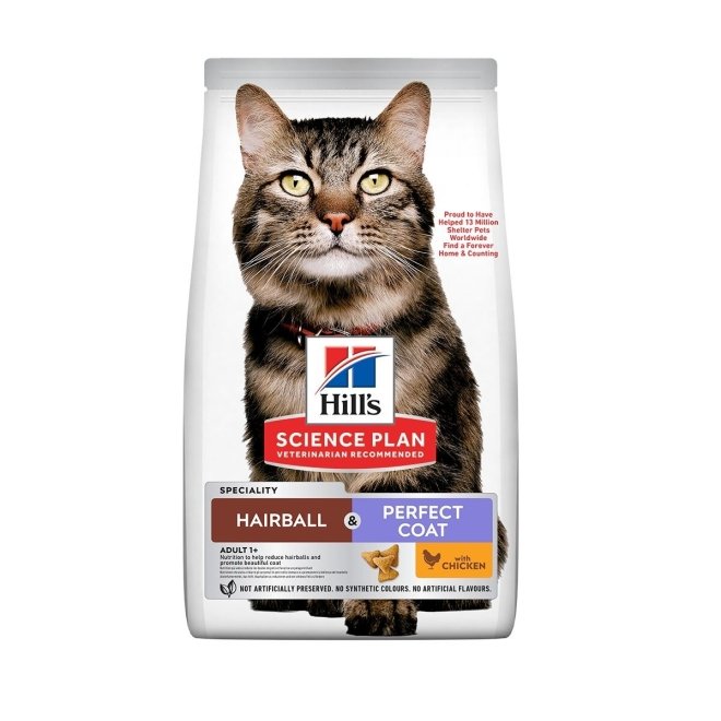 Hills SP Feline Adult Hairball & Perfect Coat Chicken