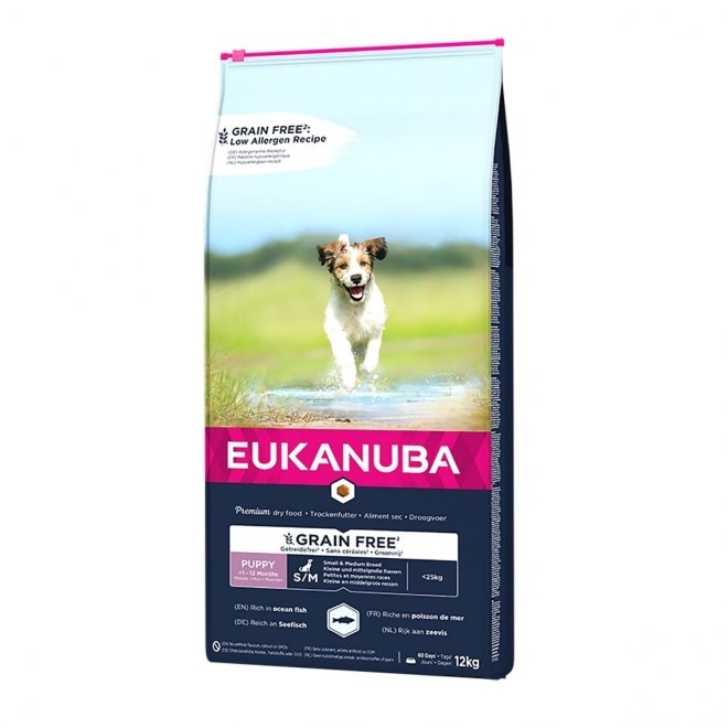Eukanuba Grain Free Puppy Small & Medium Breed Ocean Fish (12 kg)