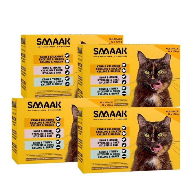SMAAK Cat Adult Multipack 4x12x100 g