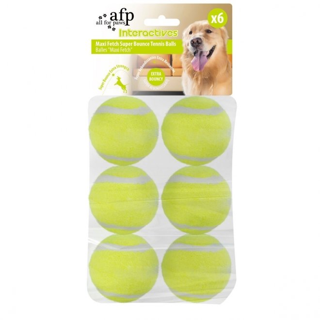 All for Paws Hyper Fetch täyttötennispallot Maxi 6,5cm 6 kpl